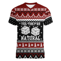 They Are Natural Christmas Women V-Neck T-Shirt Xmas Holiday Patterns - Wonder Print Shop