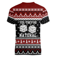 They Are Natural Christmas Women V-Neck T-Shirt Xmas Holiday Patterns - Wonder Print Shop