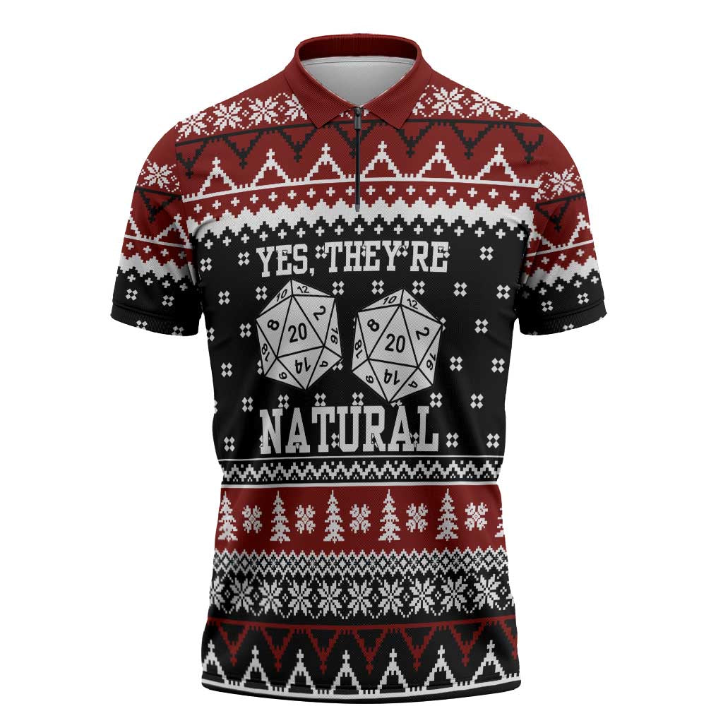 They Are Natural Christmas Zipper Polo Shirt Xmas Holiday Patterns - Wonder Print Shop