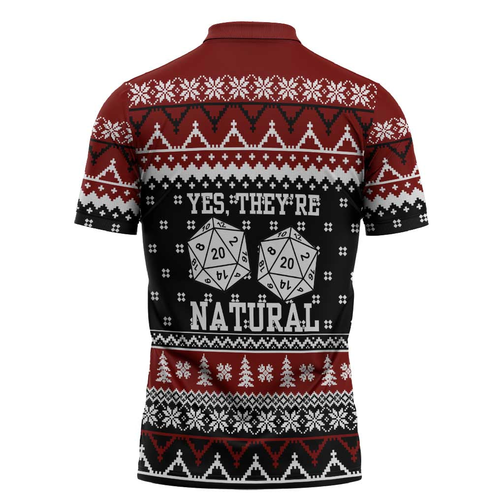 They Are Natural Christmas Zipper Polo Shirt Xmas Holiday Patterns - Wonder Print Shop