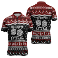 They Are Natural Christmas Zipper Polo Shirt Xmas Holiday Patterns - Wonder Print Shop