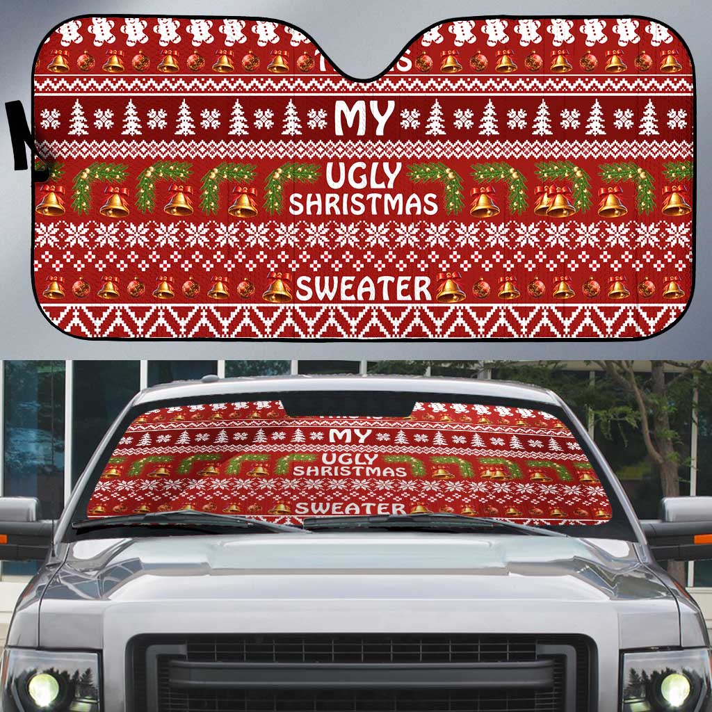 This Is My Christmas Auto Sun Shade Xmas Holiday Patterns - Wonder Print Shop