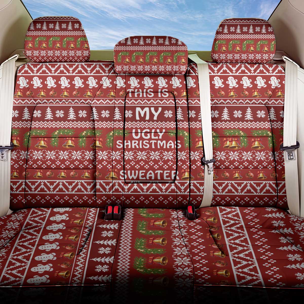 This Is My Christmas Back Car Seat Cover Xmas Holiday Patterns - Wonder Print Shop
