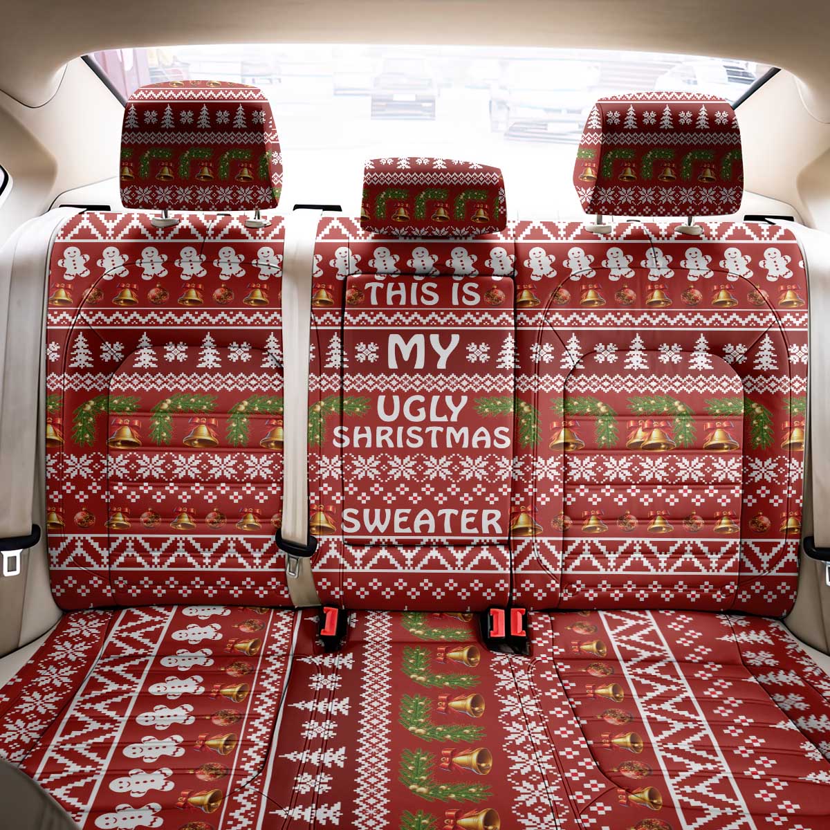 This Is My Christmas Back Car Seat Cover Xmas Holiday Patterns - Wonder Print Shop