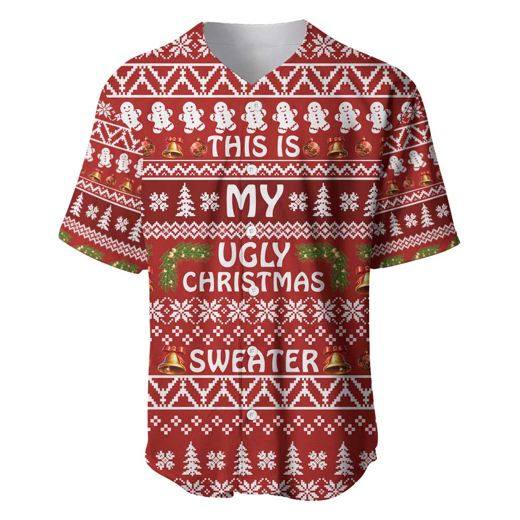 This Is My Christmas Baseball Jersey Xmas Holiday Patterns - Wonder Print Shop