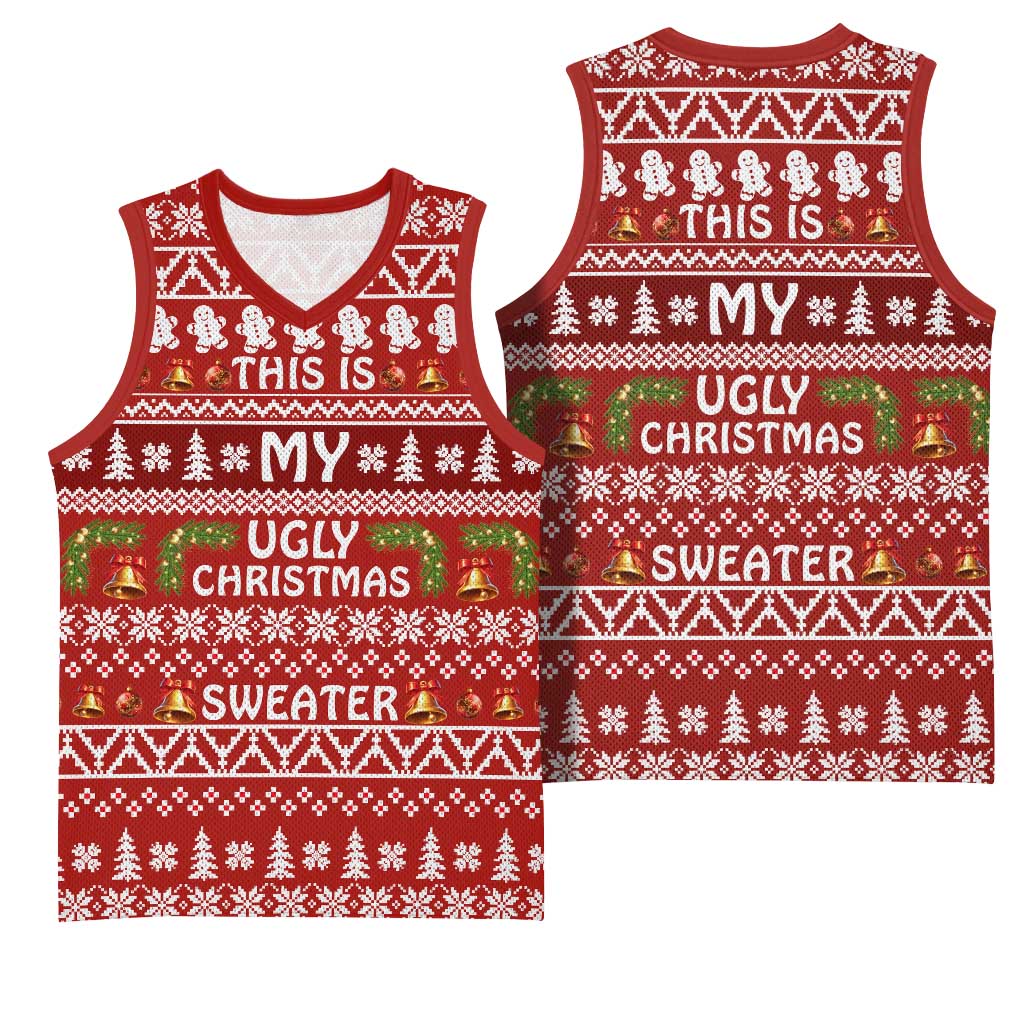 This Is My Christmas Basketball Jersey Xmas Holiday Patterns - Wonder Print Shop