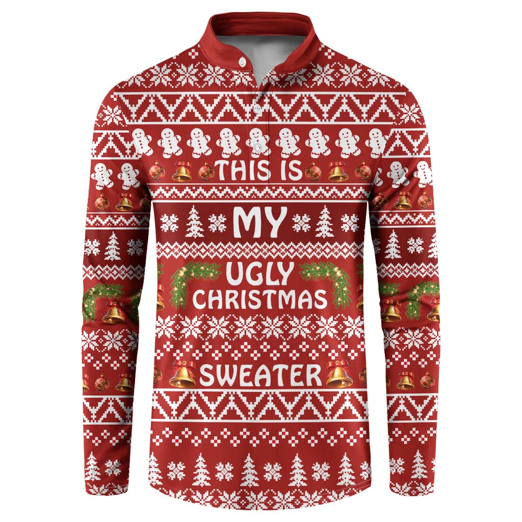 This Is My Christmas Button Sweatshirt Xmas Holiday Patterns - Wonder Print Shop