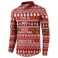 This Is My Christmas Button Sweatshirt Xmas Holiday Patterns - Wonder Print Shop