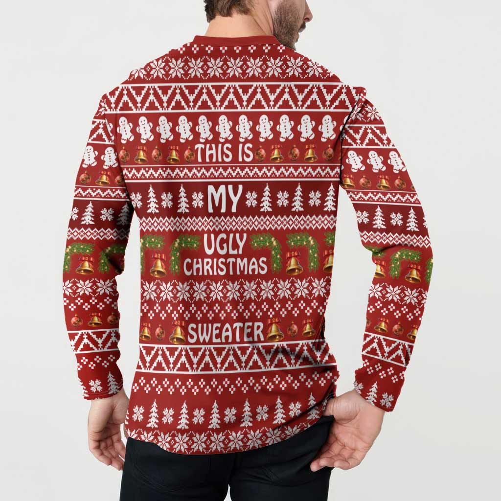This Is My Christmas Button Sweatshirt Xmas Holiday Patterns - Wonder Print Shop
