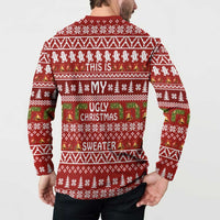 This Is My Christmas Button Sweatshirt Xmas Holiday Patterns - Wonder Print Shop