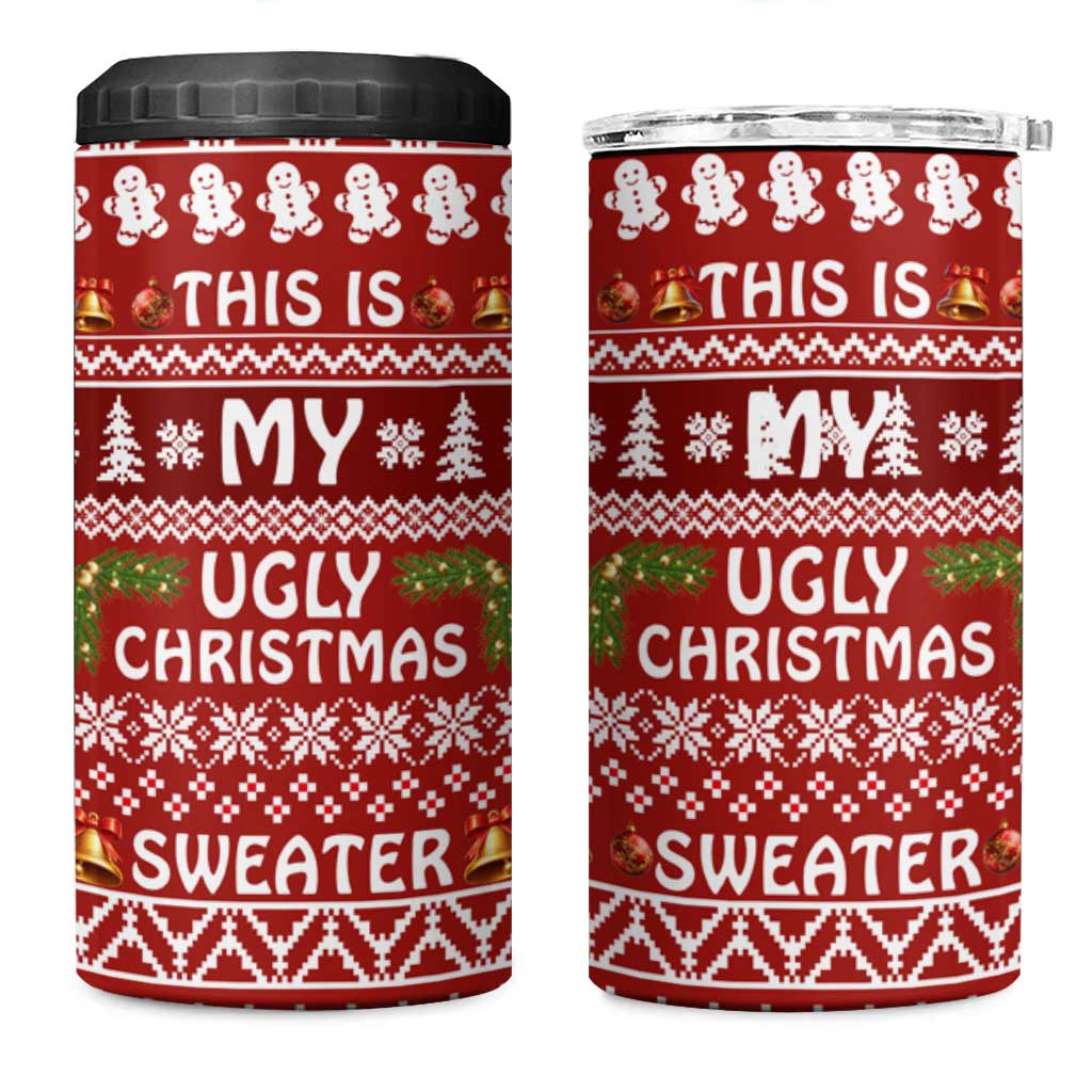 This Is My Christmas 4 in 1 Can Cooler Tumbler Xmas Holiday Patterns - Wonder Print Shop