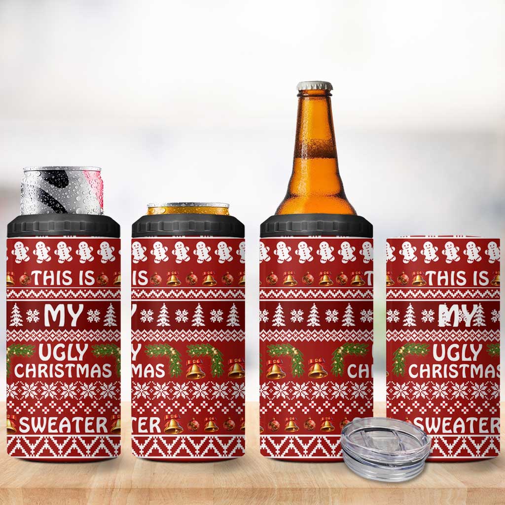 This Is My Christmas 4 in 1 Can Cooler Tumbler Xmas Holiday Patterns - Wonder Print Shop