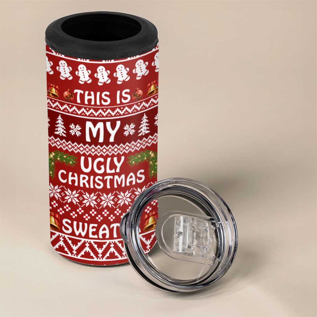 This Is My Christmas 4 in 1 Can Cooler Tumbler Xmas Holiday Patterns - Wonder Print Shop