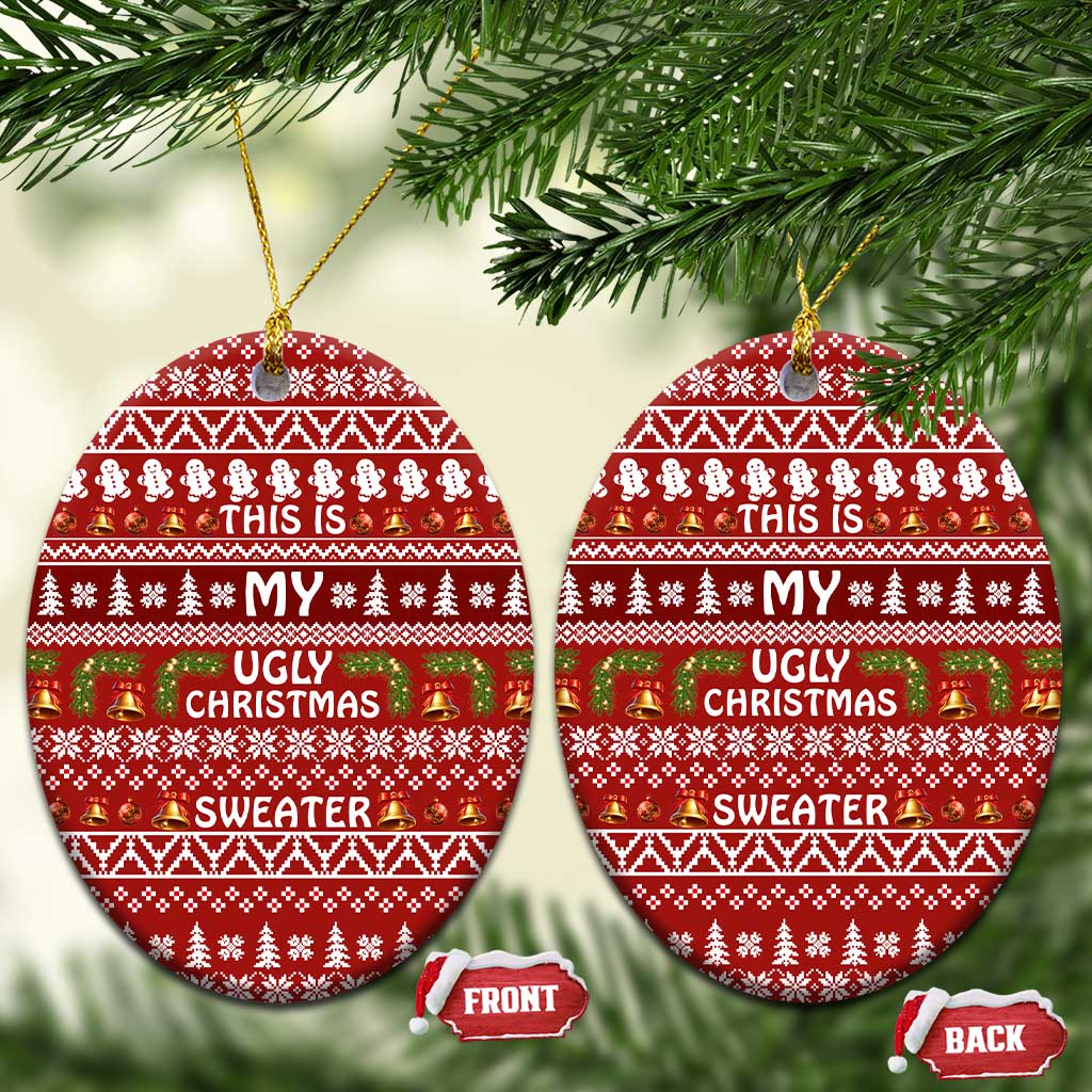 This Is My Christmas Ceramic Ornament Xmas Holiday Patterns - Wonder Print Shop