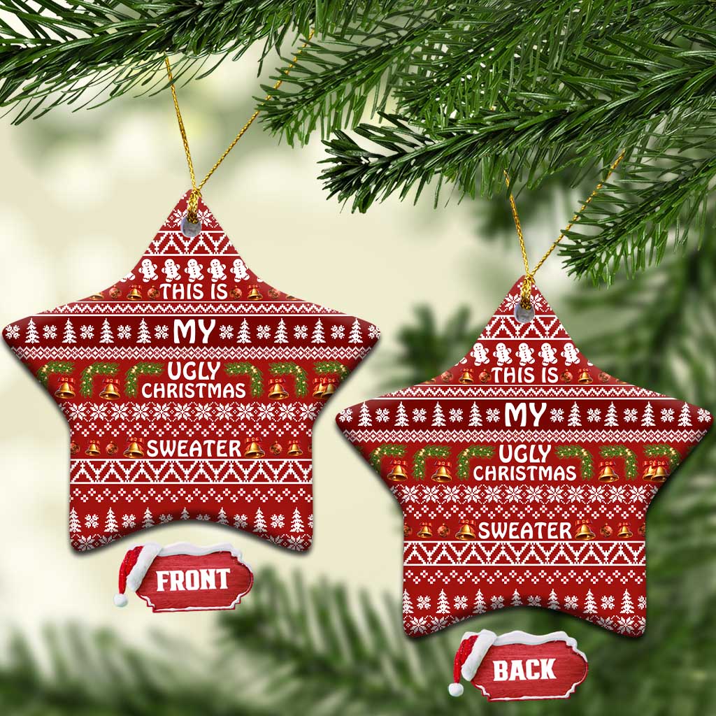 This Is My Christmas Ceramic Ornament Xmas Holiday Patterns - Wonder Print Shop