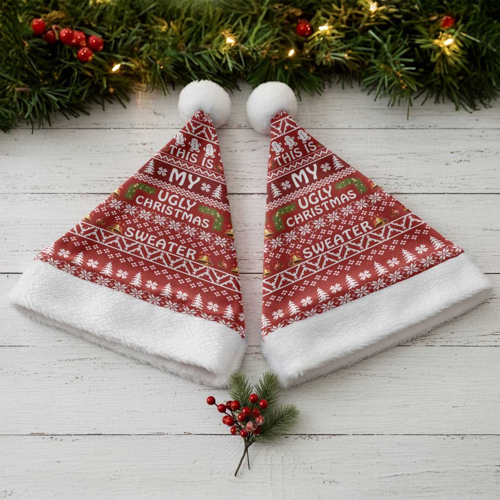 This Is My Christmas Santa Hat Xmas Holiday Patterns - Wonder Print Shop