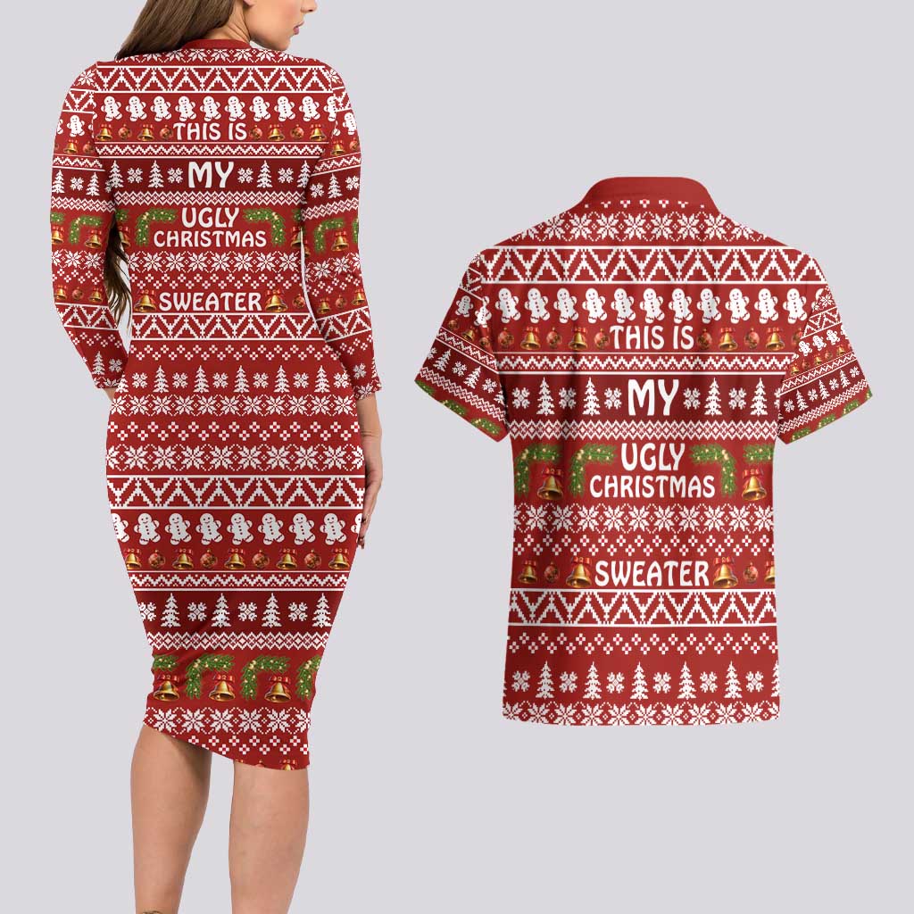 This Is My Christmas Couples Matching Long Sleeve Bodycon Dress and Hawaiian Shirt Xmas Holiday Patterns - Wonder Print Shop