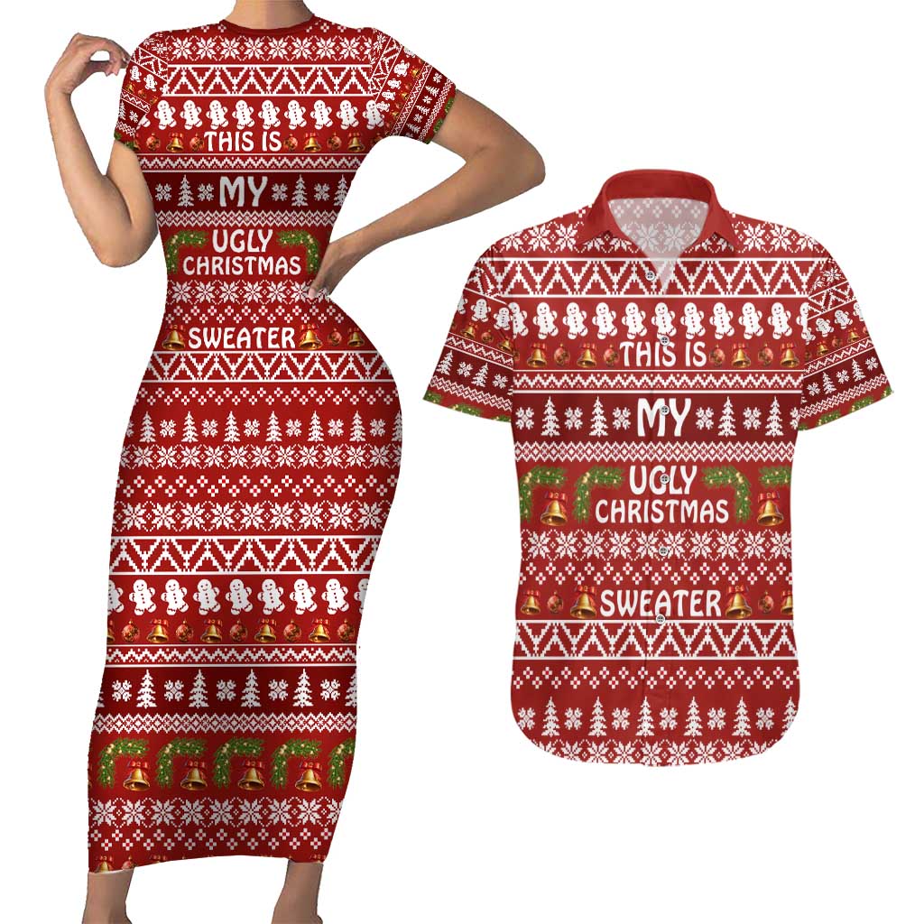 This Is My Christmas Couples Matching Short Sleeve Bodycon Dress and Hawaiian Shirt Xmas Holiday Patterns - Wonder Print Shop