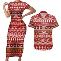 This Is My Christmas Couples Matching Short Sleeve Bodycon Dress and Hawaiian Shirt Xmas Holiday Patterns - Wonder Print Shop