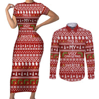 This Is My Christmas Couples Matching Short Sleeve Bodycon Dress and Long Sleeve Button Shirt Xmas Holiday Patterns - Wonder Print Shop