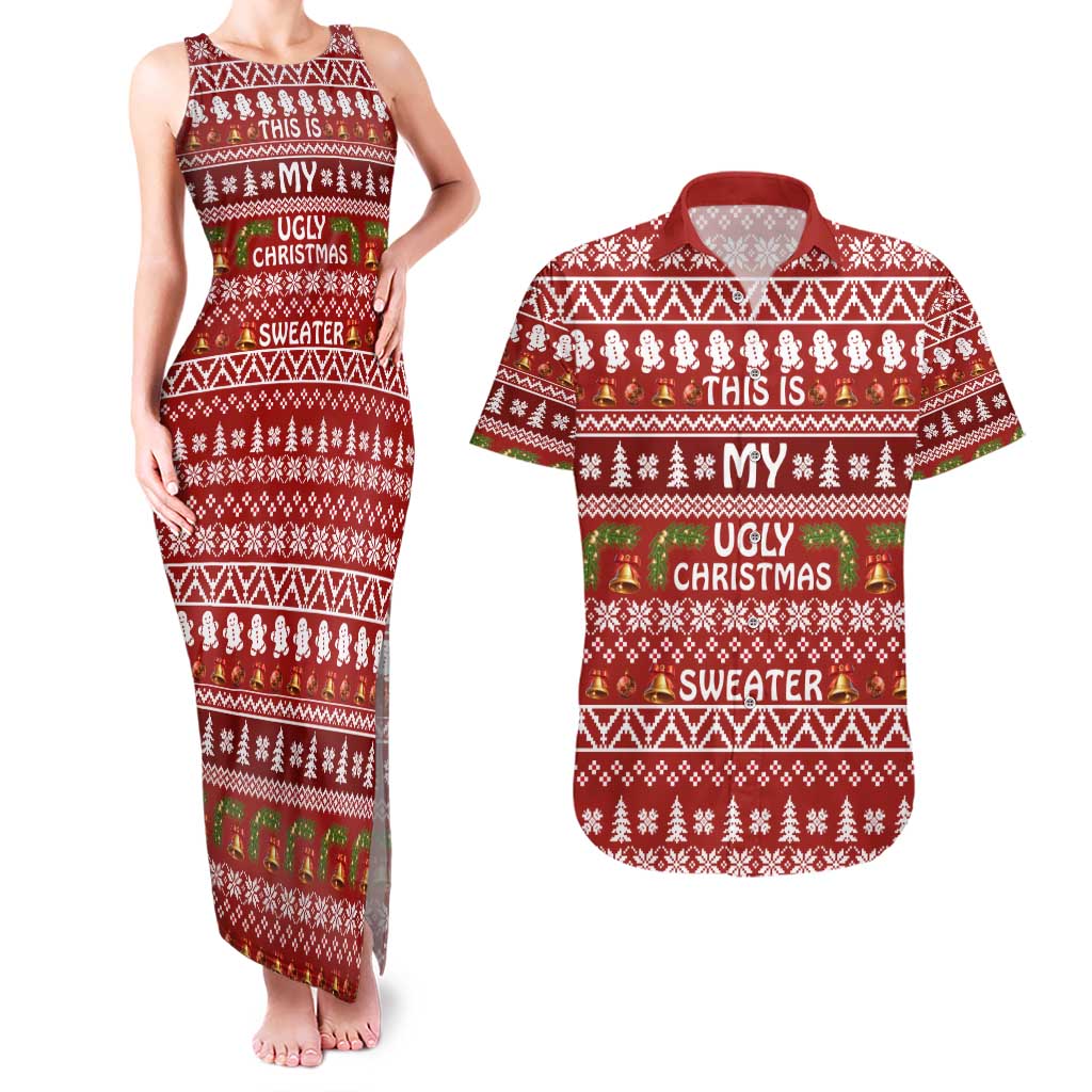 This Is My Christmas Couples Matching Tank Maxi Dress and Hawaiian Shirt Xmas Holiday Patterns - Wonder Print Shop