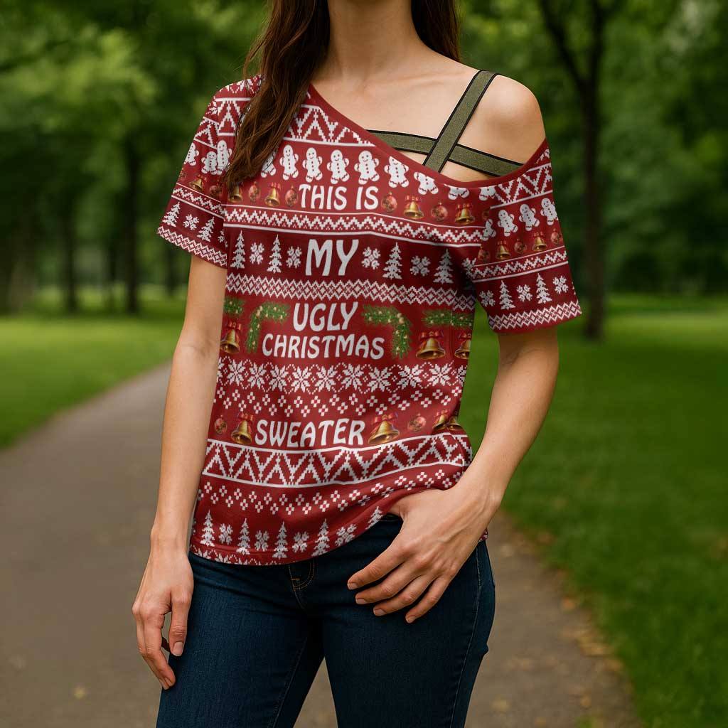 This Is My Christmas Cross Shoulder Shirt Xmas Holiday Patterns - Wonder Print Shop