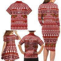 This Is My Christmas Family Matching Long Sleeve Bodycon Dress and Hawaiian Shirt Xmas Holiday Patterns - Wonder Print Shop