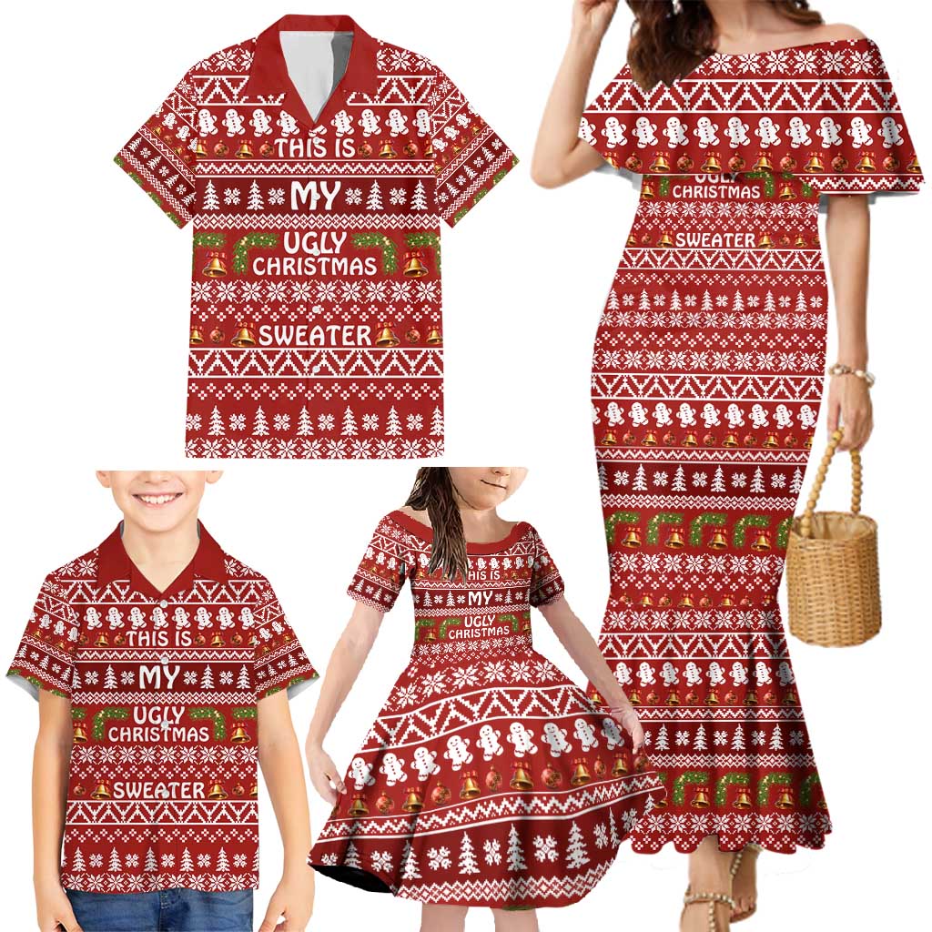 This Is My Christmas Family Matching Mermaid Dress and Hawaiian Shirt Xmas Holiday Patterns - Wonder Print Shop