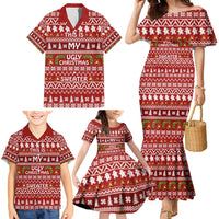 This Is My Christmas Family Matching Mermaid Dress and Hawaiian Shirt Xmas Holiday Patterns - Wonder Print Shop