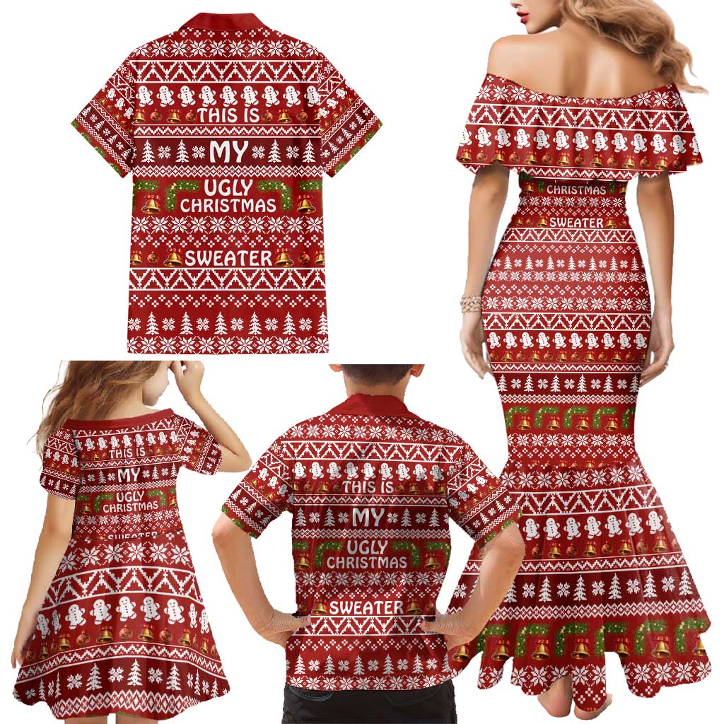 This Is My Christmas Family Matching Mermaid Dress and Hawaiian Shirt Xmas Holiday Patterns - Wonder Print Shop