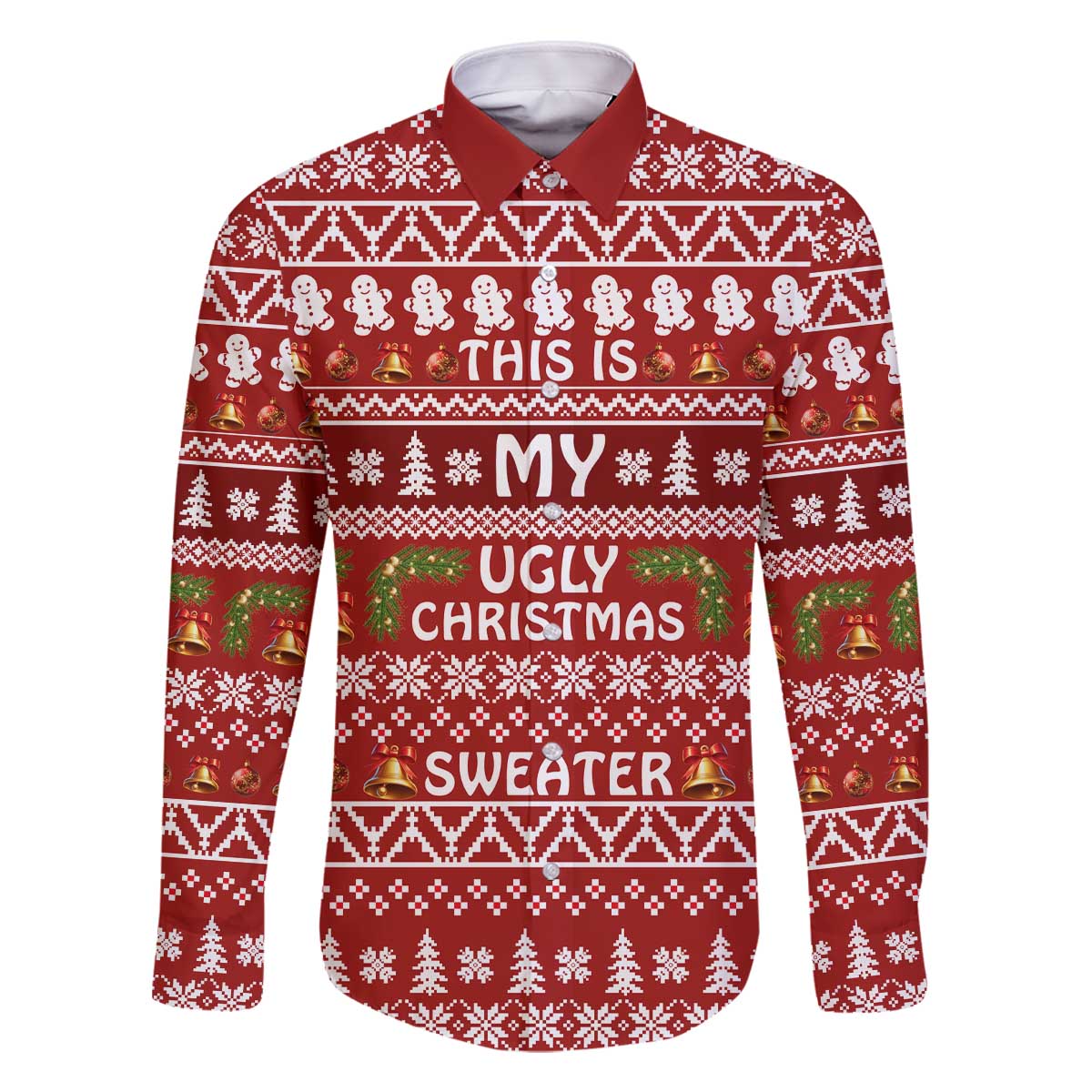 This Is My Christmas Family Matching Off The Shoulder Long Sleeve Dress and Hawaiian Shirt Xmas Holiday Patterns - Wonder Print Shop