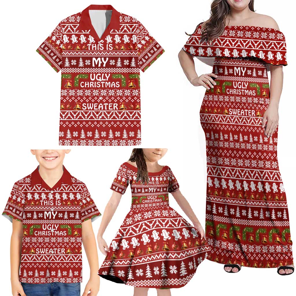 This Is My Christmas Family Matching Off Shoulder Maxi Dress and Hawaiian Shirt Xmas Holiday Patterns - Wonder Print Shop