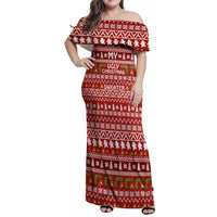 This Is My Christmas Family Matching Off Shoulder Maxi Dress and Hawaiian Shirt Xmas Holiday Patterns - Wonder Print Shop