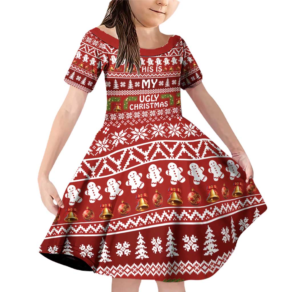 This Is My Christmas Family Matching Off Shoulder Short Dress and Hawaiian Shirt Xmas Holiday Patterns - Wonder Print Shop