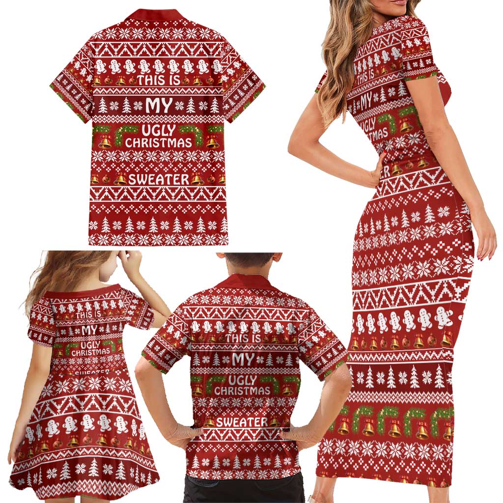 This Is My Christmas Family Matching Short Sleeve Bodycon Dress and Hawaiian Shirt Xmas Holiday Patterns - Wonder Print Shop