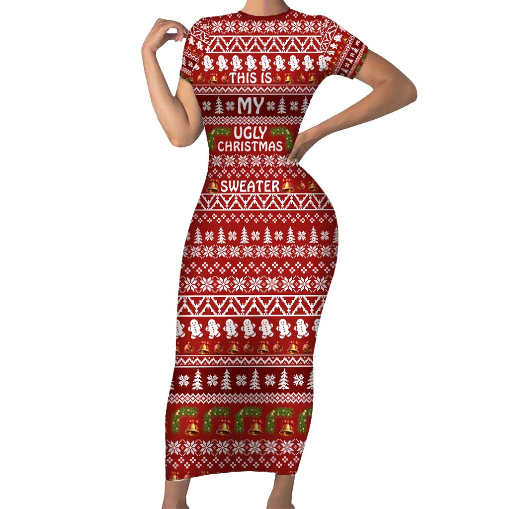 This Is My Christmas Family Matching Short Sleeve Bodycon Dress and Hawaiian Shirt Xmas Holiday Patterns - Wonder Print Shop