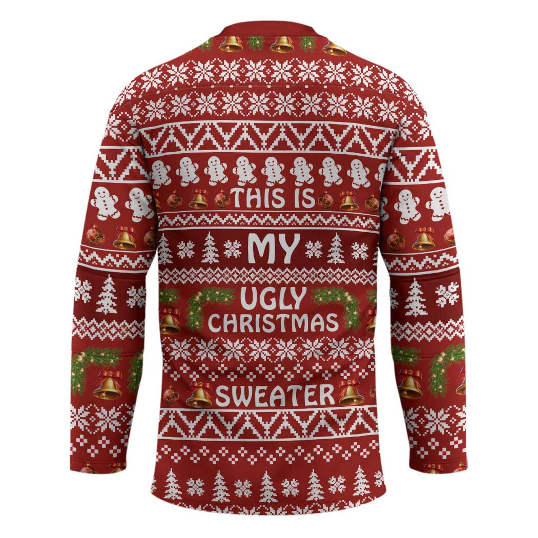 This Is My Christmas Hockey Jersey Xmas Holiday Patterns - Wonder Print Shop