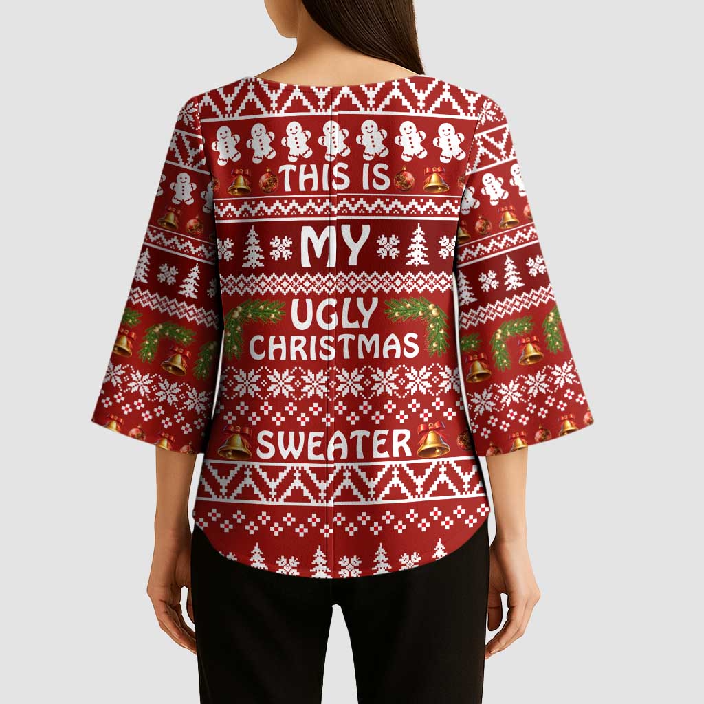 This Is My Christmas Kimono Sleeve Blouse Xmas Holiday Patterns - Wonder Print Shop