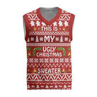 This Is My Christmas Knitted V-Neck Vest Xmas Holiday Patterns - Wonder Print Shop