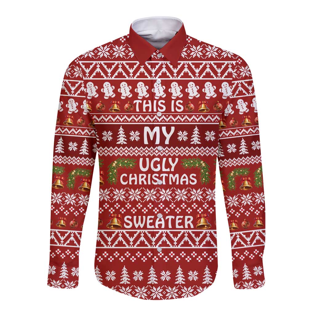 This Is My Christmas Long Sleeve Button Shirt Xmas Holiday Patterns - Wonder Print Shop