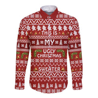 This Is My Christmas Long Sleeve Button Shirt Xmas Holiday Patterns - Wonder Print Shop