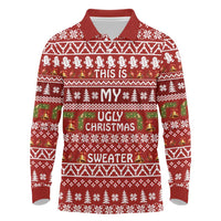 This Is My Christmas Long Sleeve Polo Shirt Xmas Holiday Patterns - Wonder Print Shop