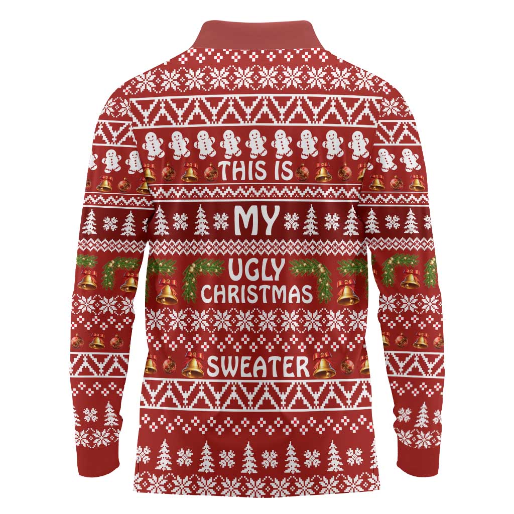 This Is My Christmas Long Sleeve Polo Shirt Xmas Holiday Patterns - Wonder Print Shop