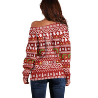 This Is My Christmas Off Shoulder Sweater Xmas Holiday Patterns - Wonder Print Shop