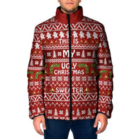 This Is My Christmas Padded Jacket Xmas Holiday Patterns - Wonder Print Shop