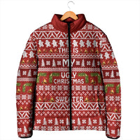 This Is My Christmas Padded Jacket Xmas Holiday Patterns - Wonder Print Shop
