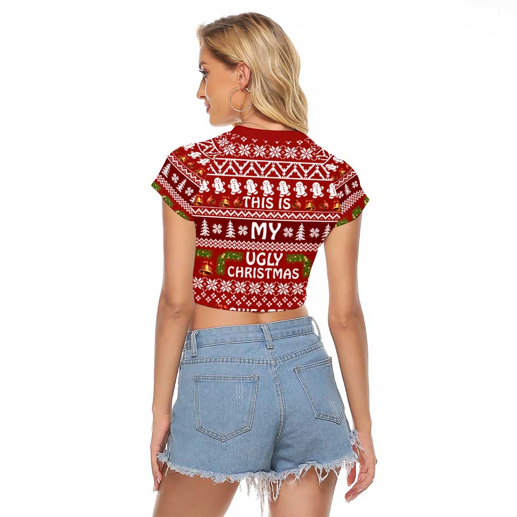 This Is My Christmas Raglan Cropped T Shirt Xmas Holiday Patterns - Wonder Print Shop