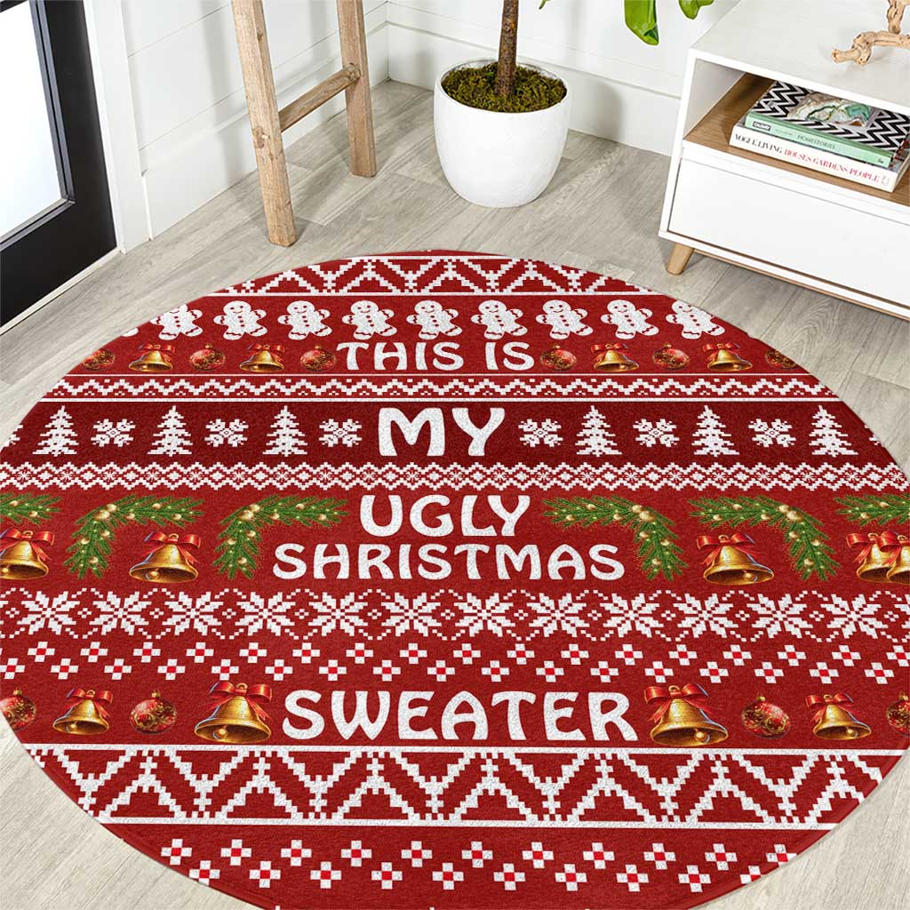This Is My Christmas Round Carpet Xmas Holiday Patterns - Wonder Print Shop