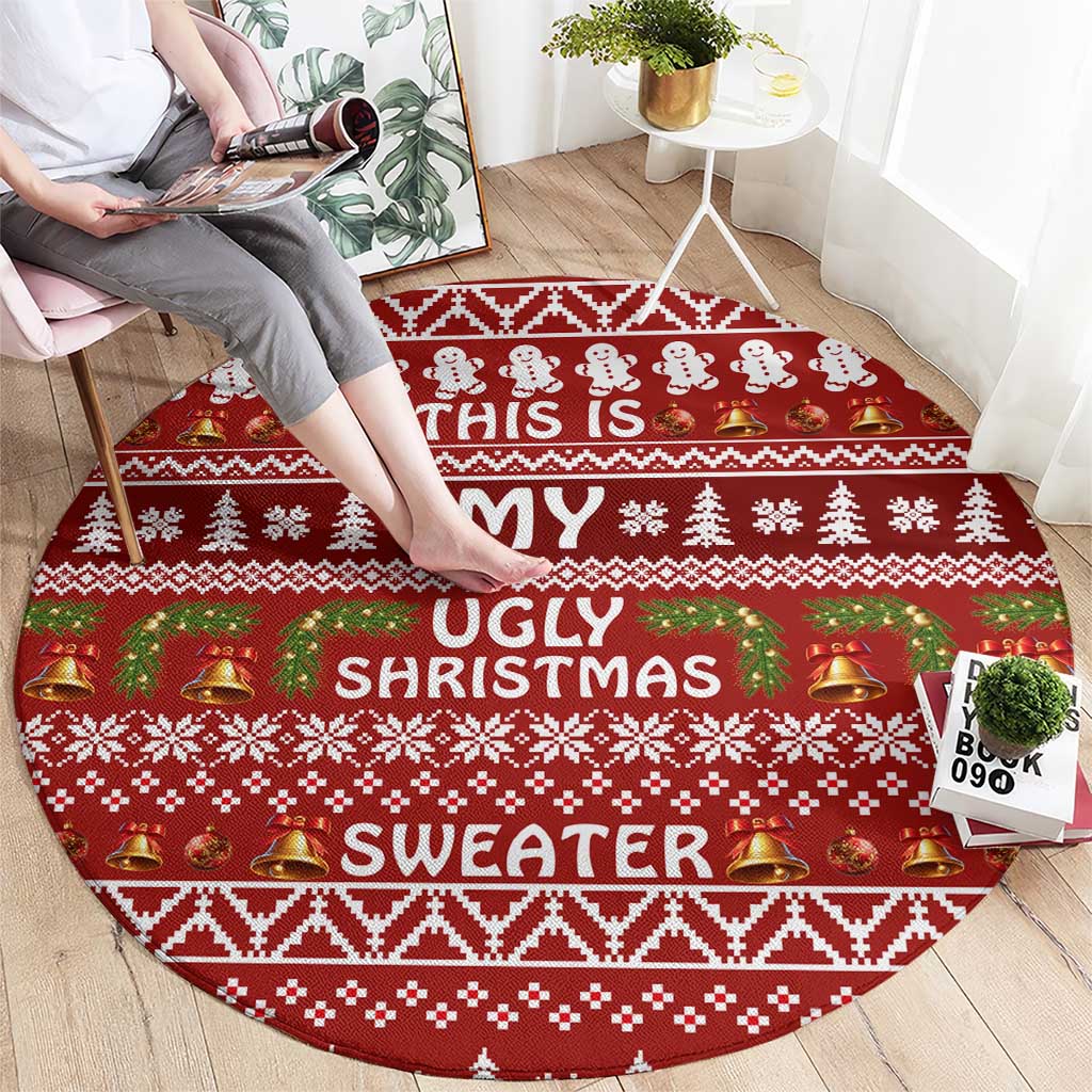 This Is My Christmas Round Carpet Xmas Holiday Patterns - Wonder Print Shop