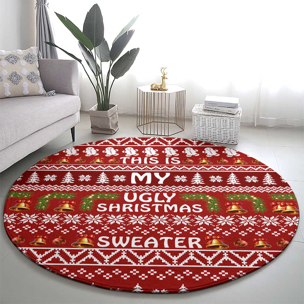 This Is My Christmas Round Carpet Xmas Holiday Patterns - Wonder Print Shop